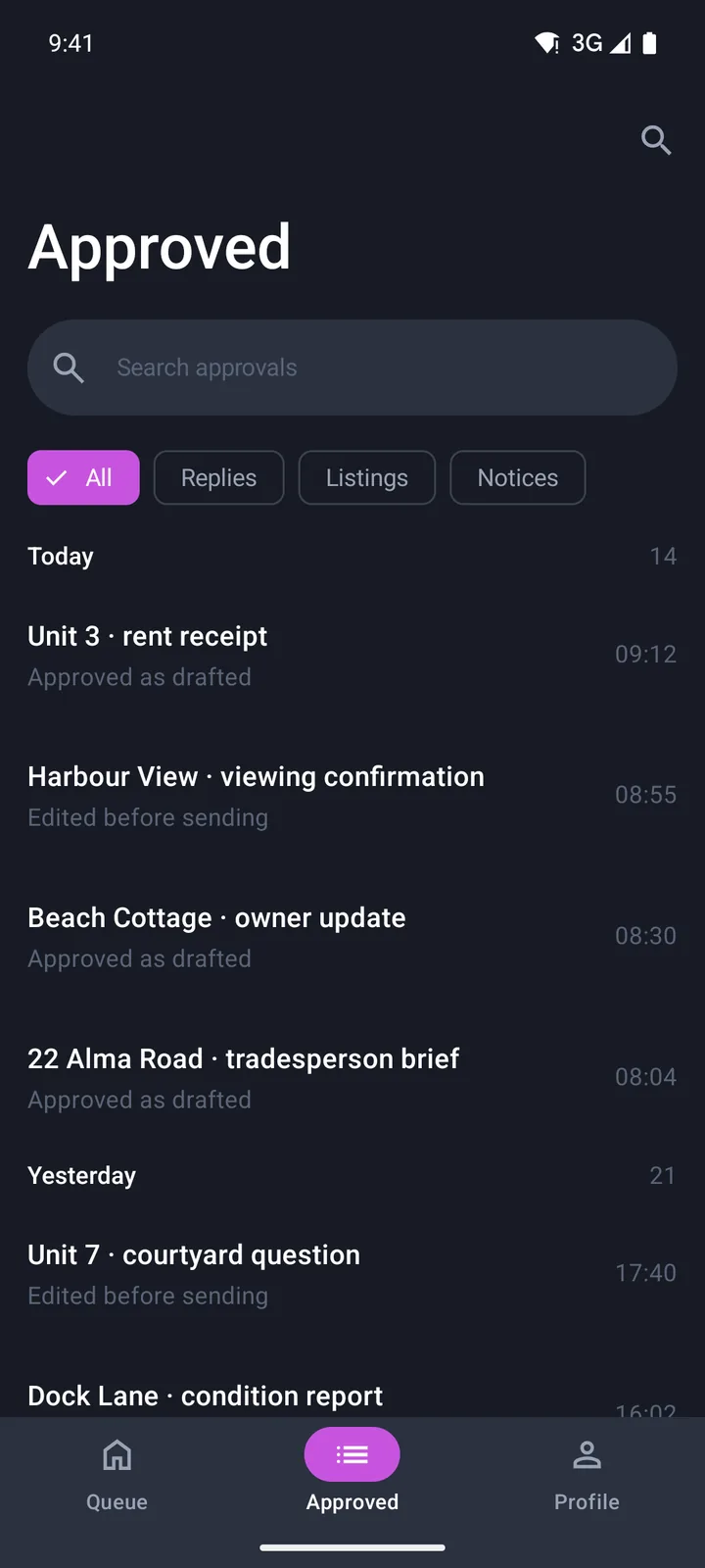 Approved on Android