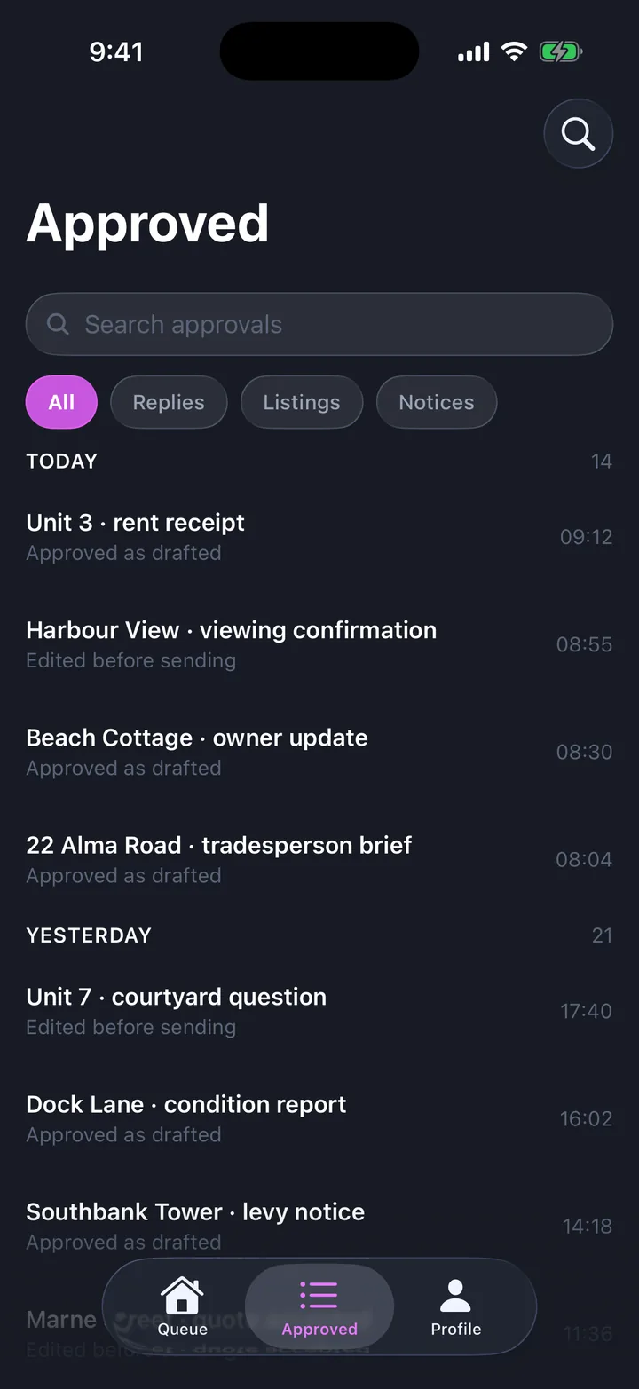 Approved on iOS