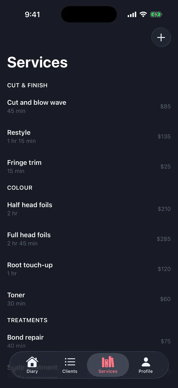 Services on iOS