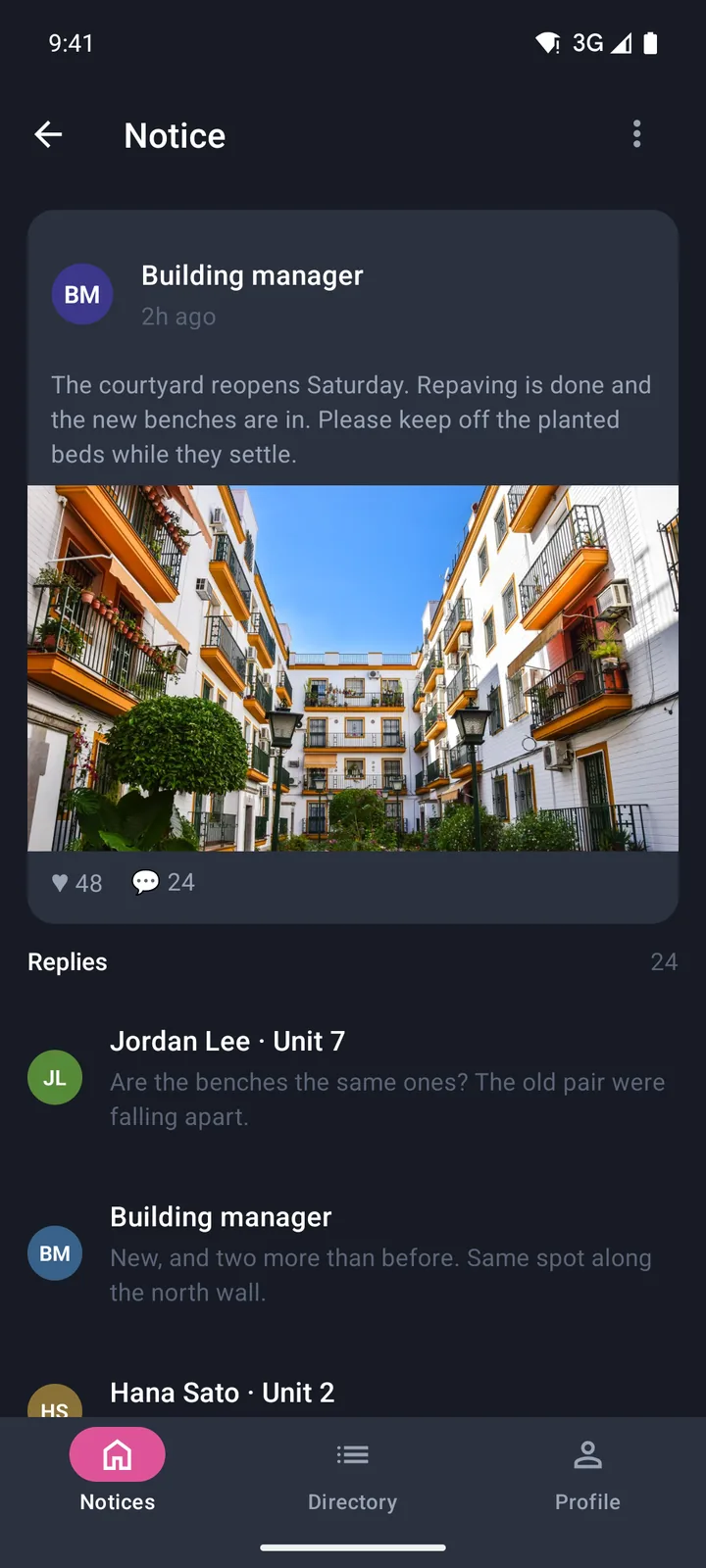 Notice on Android