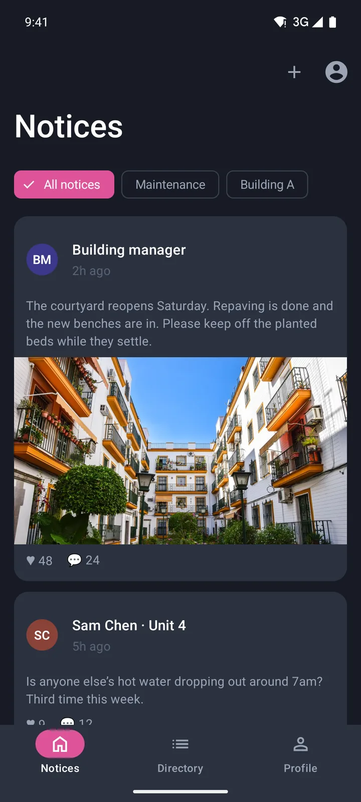 Community & updates: Notices on Android