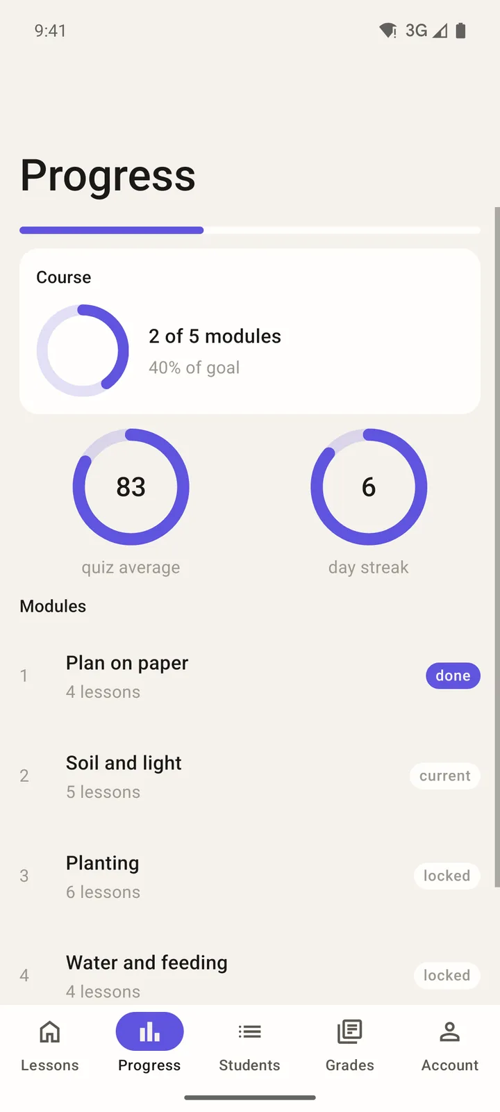 Brightpath Courses: Progress on Android, light