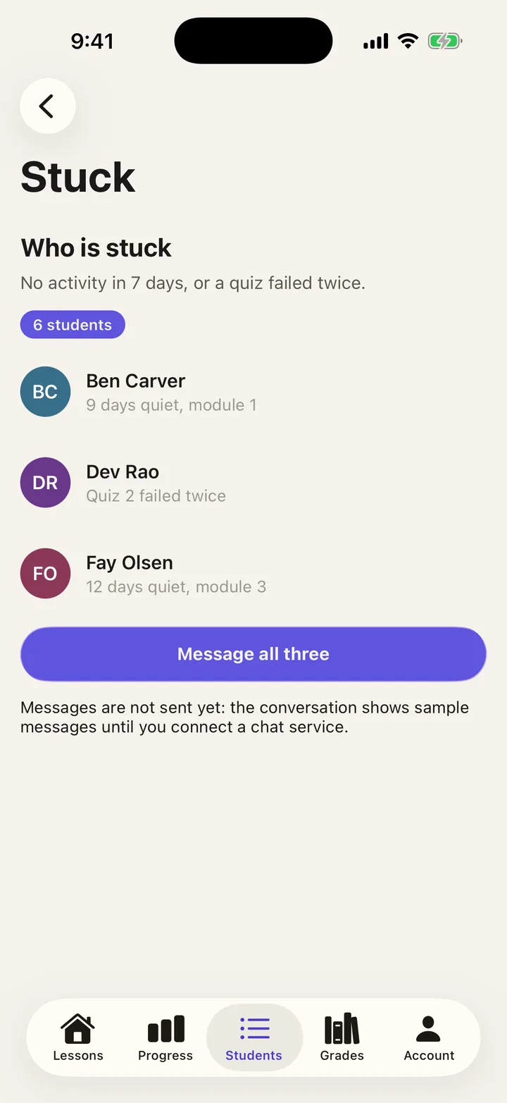 Brightpath Courses: Stuck on iOS, light
