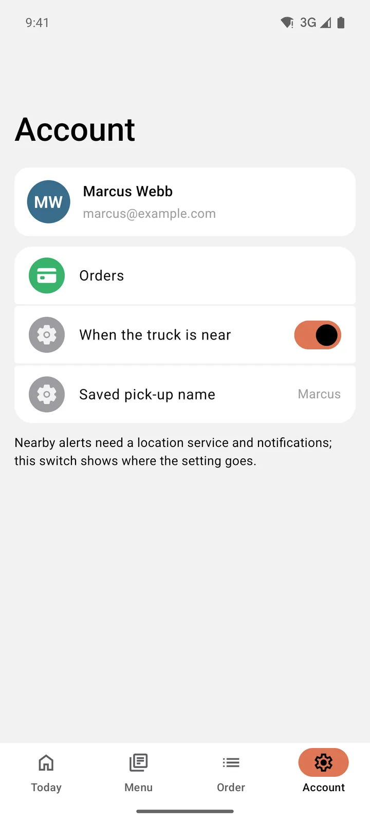 Brisket Brothers: Account on Android, light
