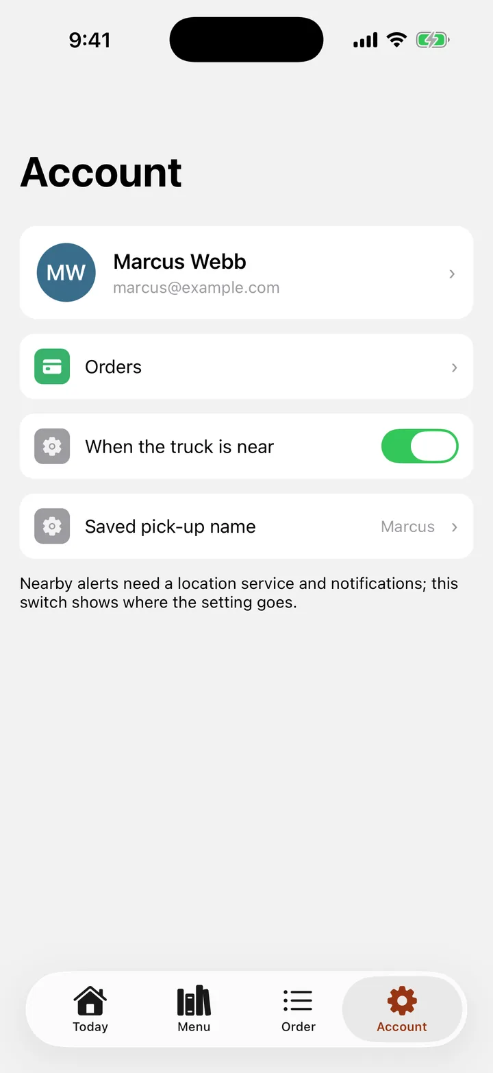 Brisket Brothers: Account on iOS, light