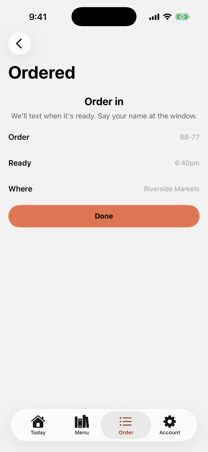 Brisket Brothers: Ordered on iOS, light
