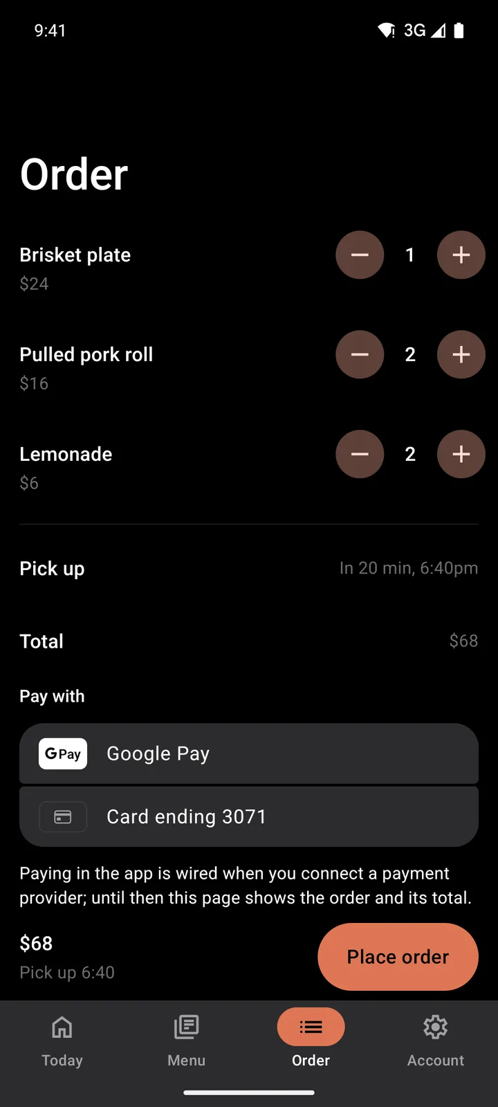 Brisket Brothers: Order on Android, dark