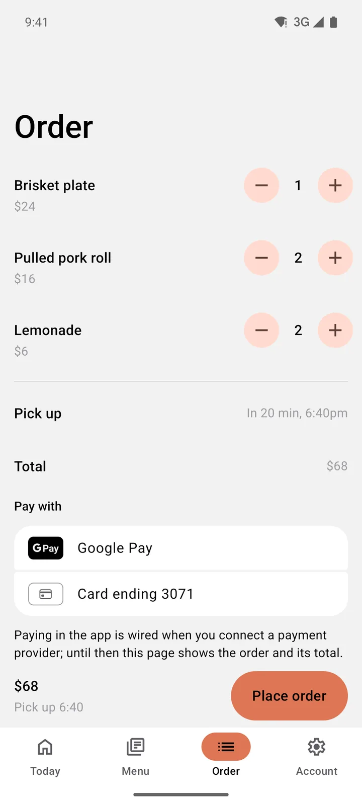 Brisket Brothers: Order on Android, light