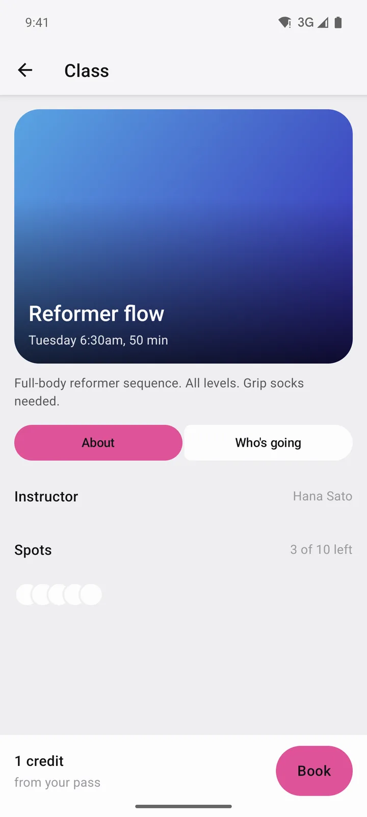 Corefold Pilates: Class on Android, light