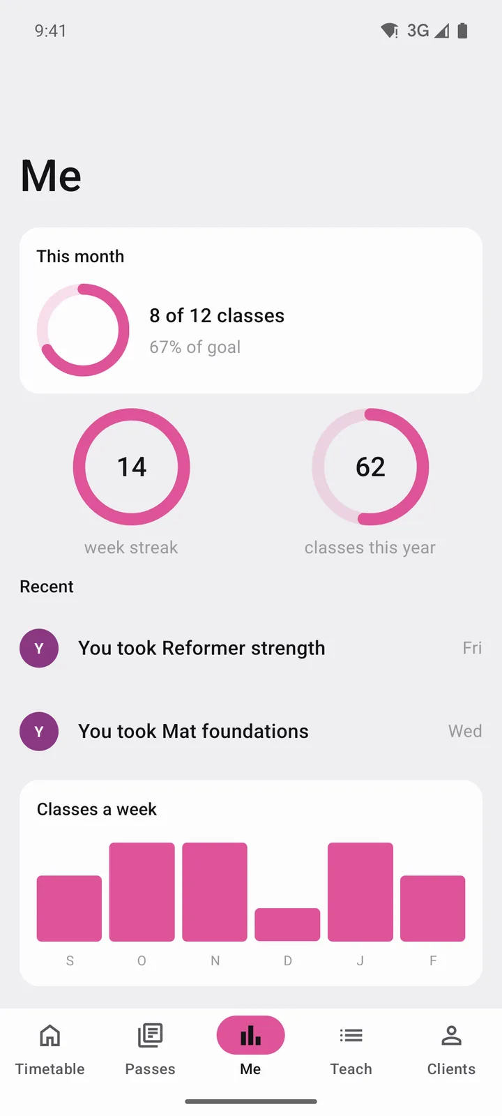 Corefold Pilates: Me on Android, light