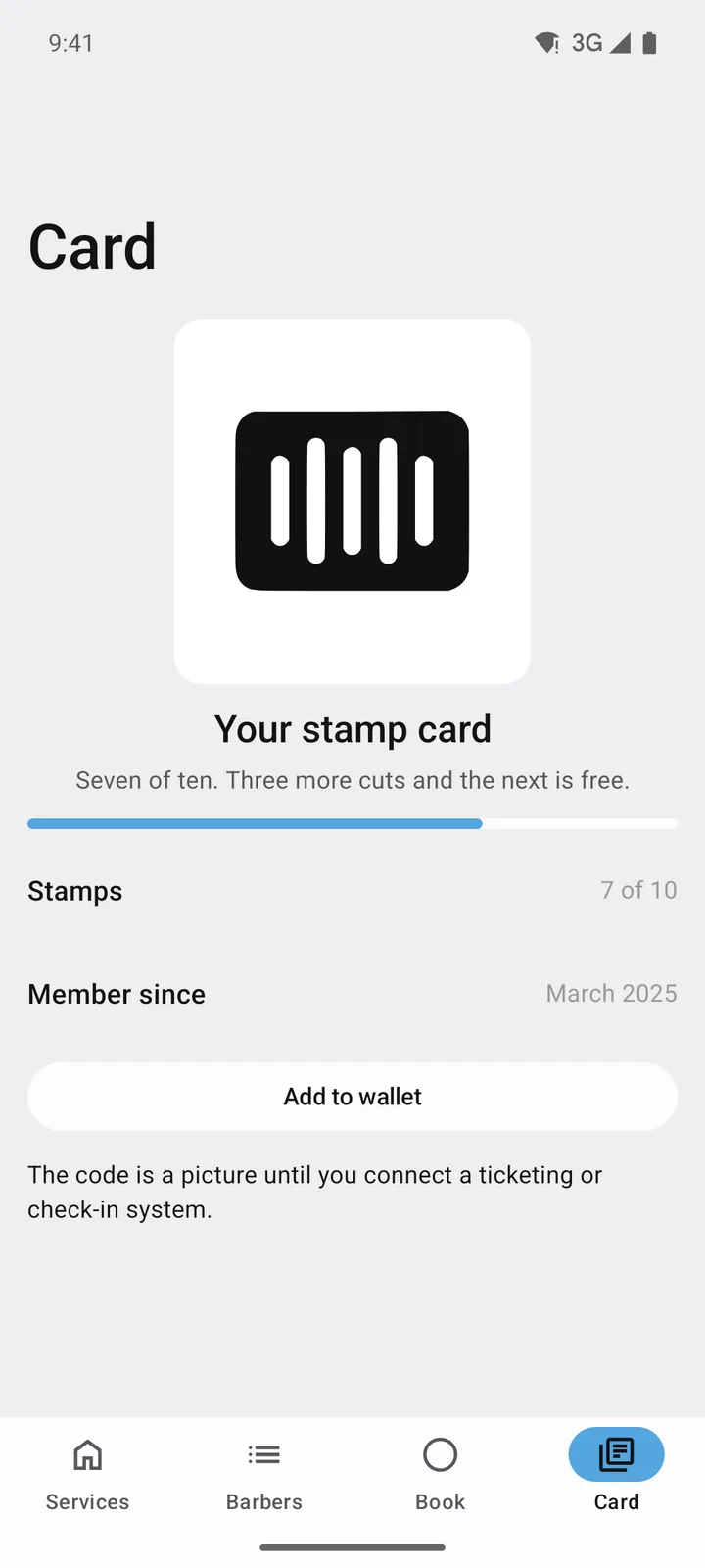 Fade Room: Card on Android, light