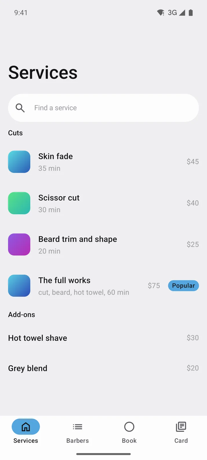Fade Room: Services on Android