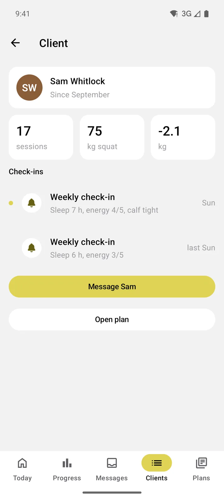 Forge PT: Client on Android, light