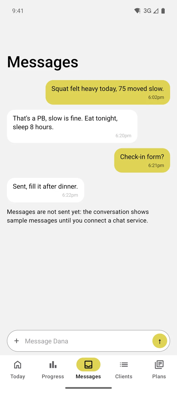 Forge PT: Messages on Android, light