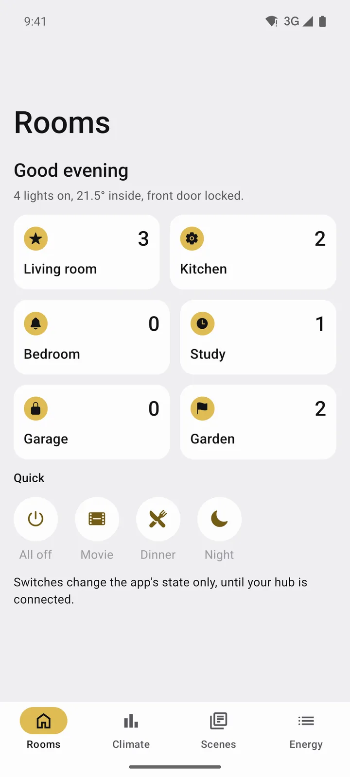 Hearth: Rooms on Android, light