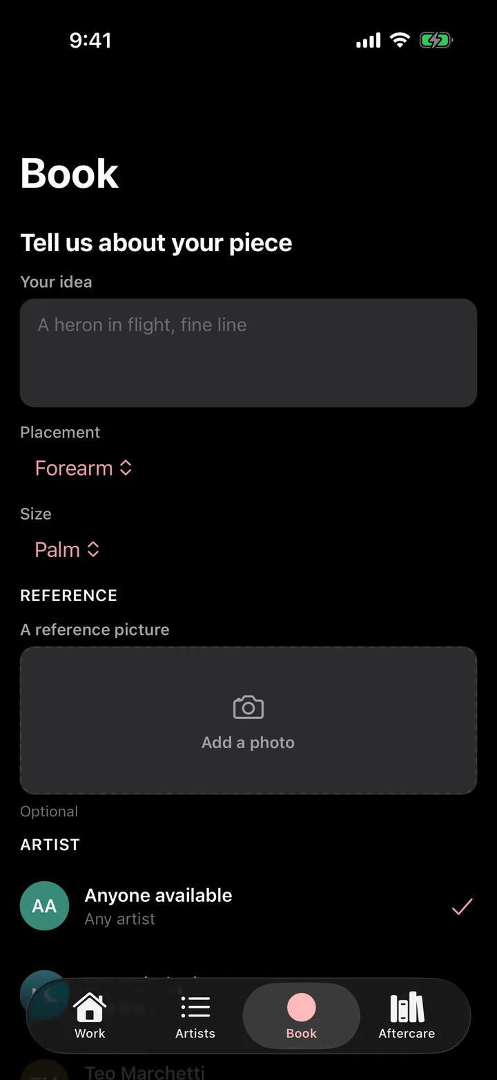 Ironwood Tattoo: Book on iOS, dark