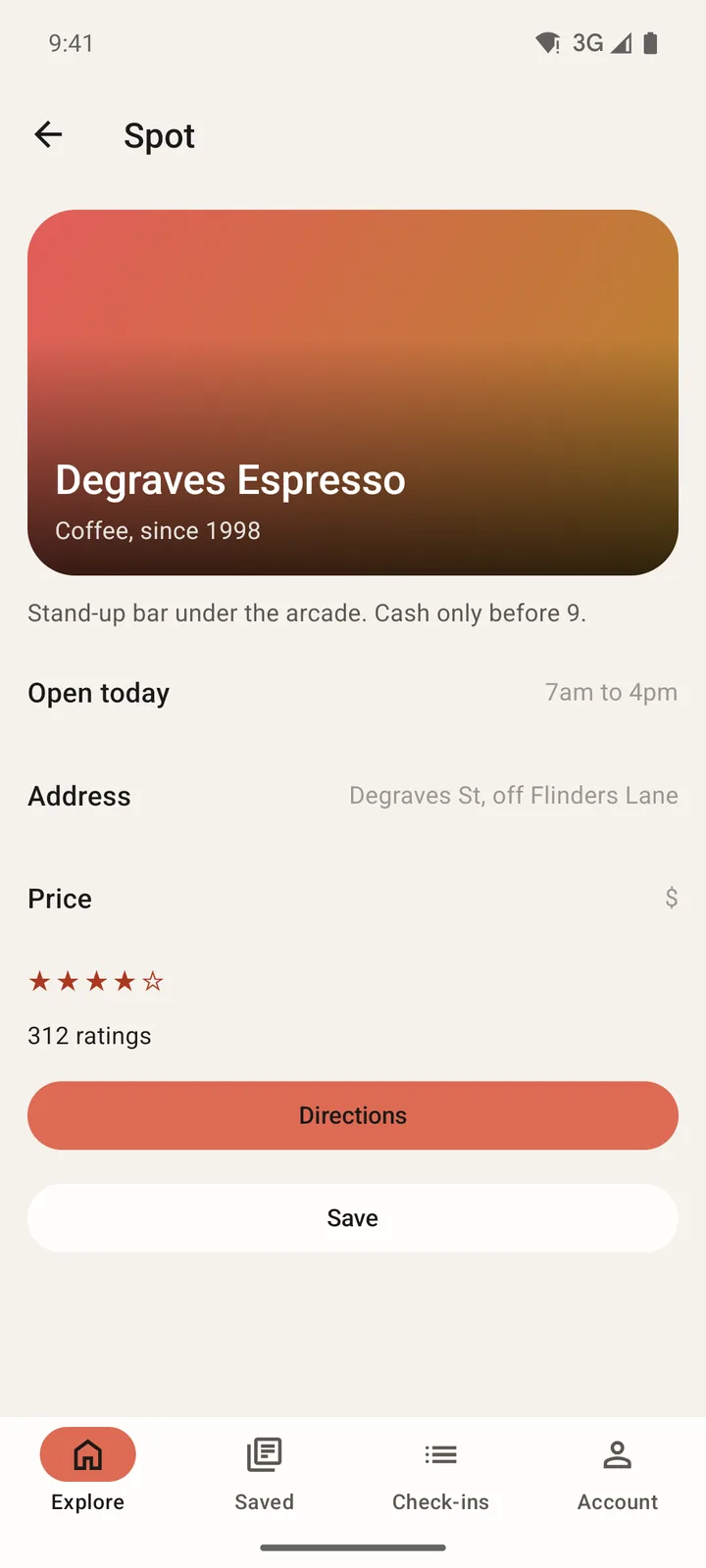 Laneways: Spot on Android, light