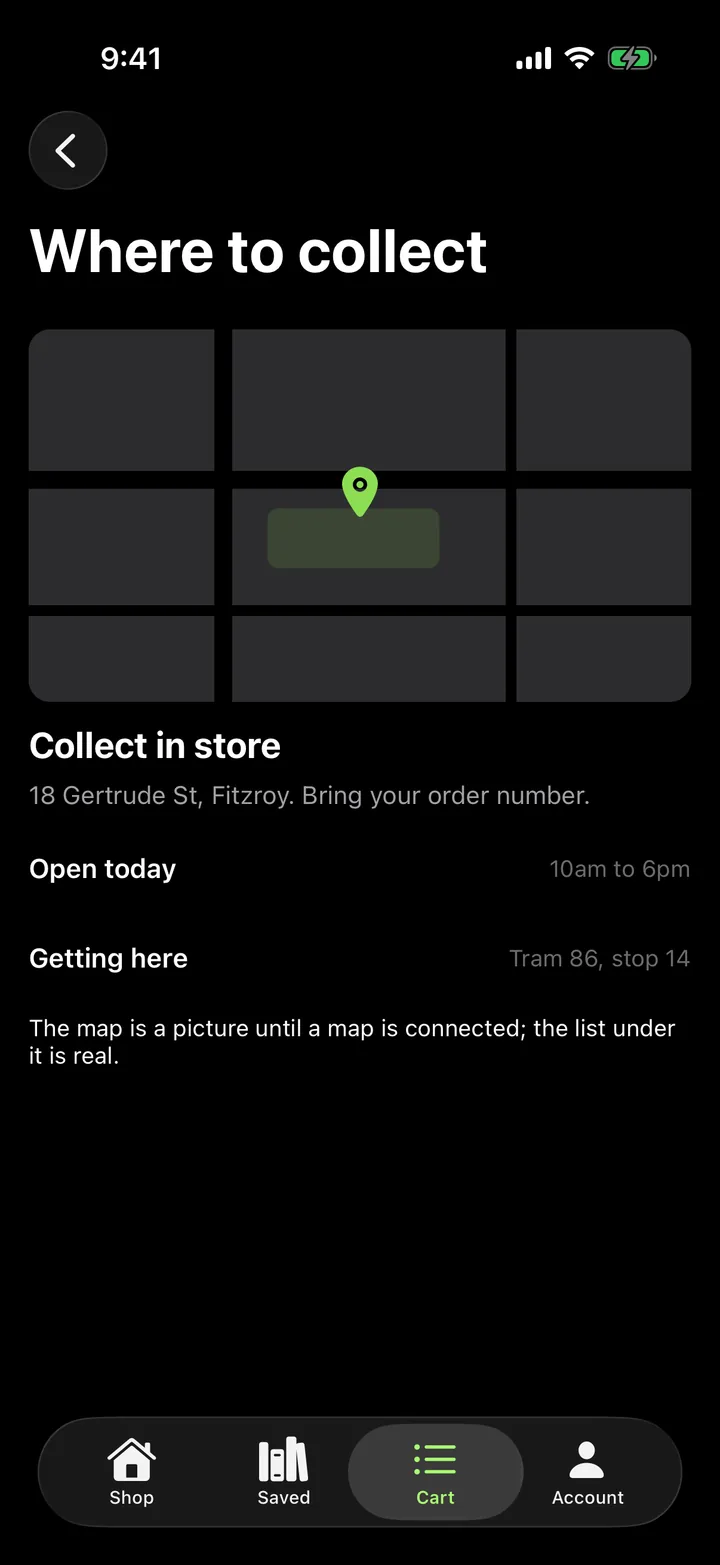Linen & Loam: Where to collect on iOS, dark
