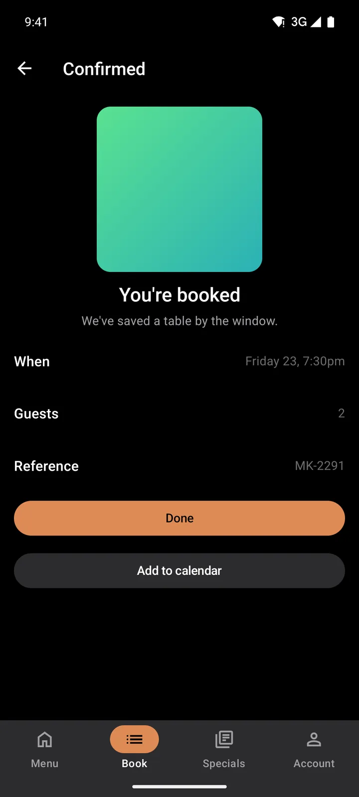 Marigold Kitchen: Confirmed on Android, dark