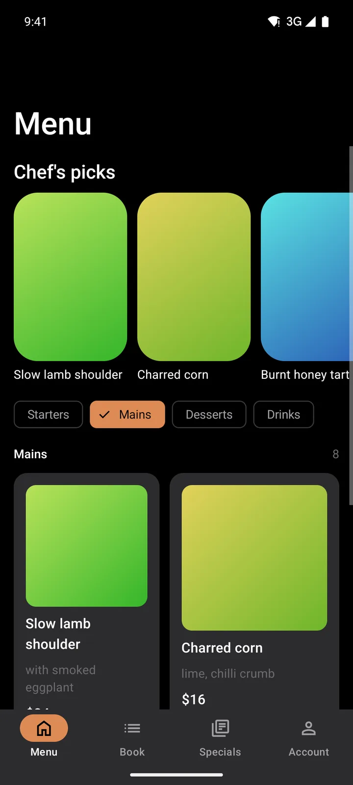 Marigold Kitchen: Menu on Android