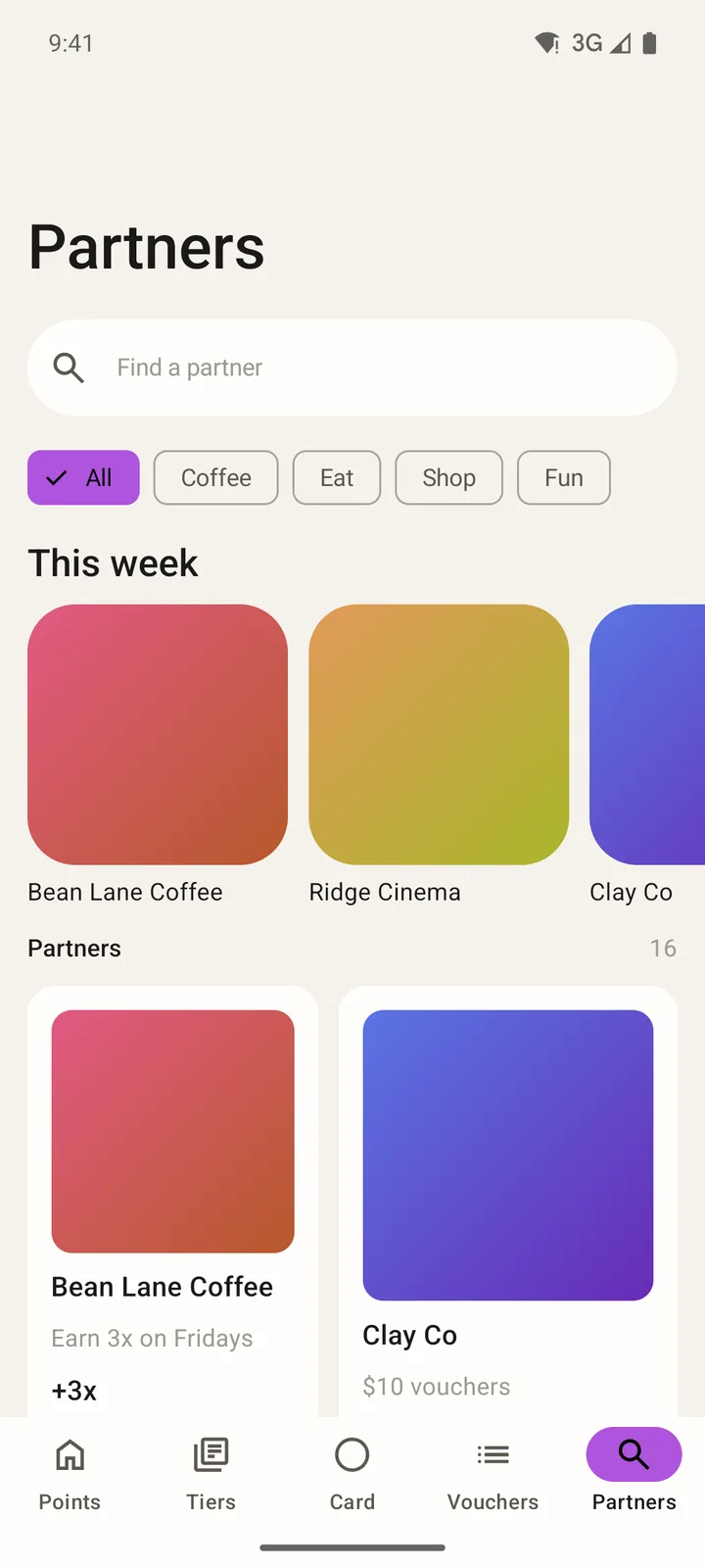 Orbit Rewards: Partners on Android, light