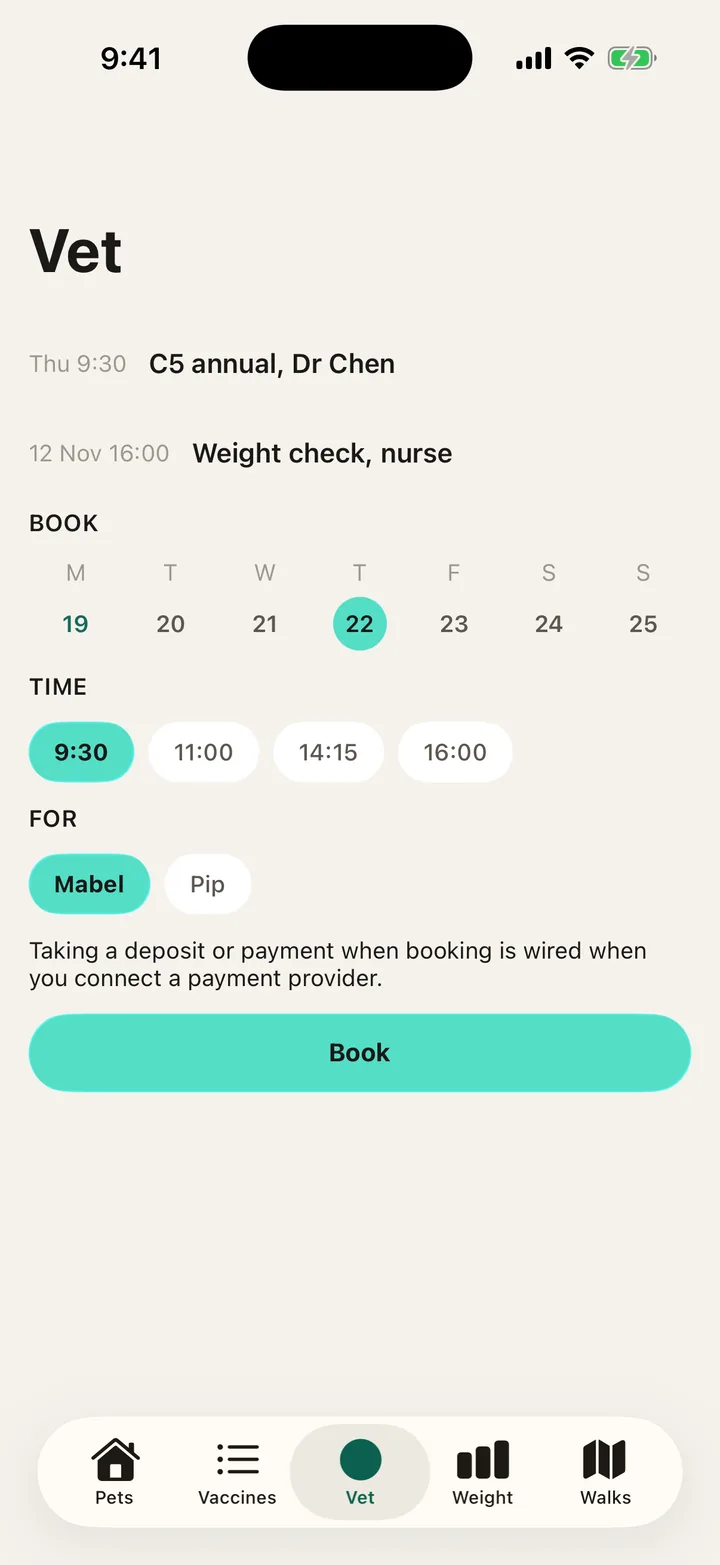 Pawprint Health: Vet on iOS, light