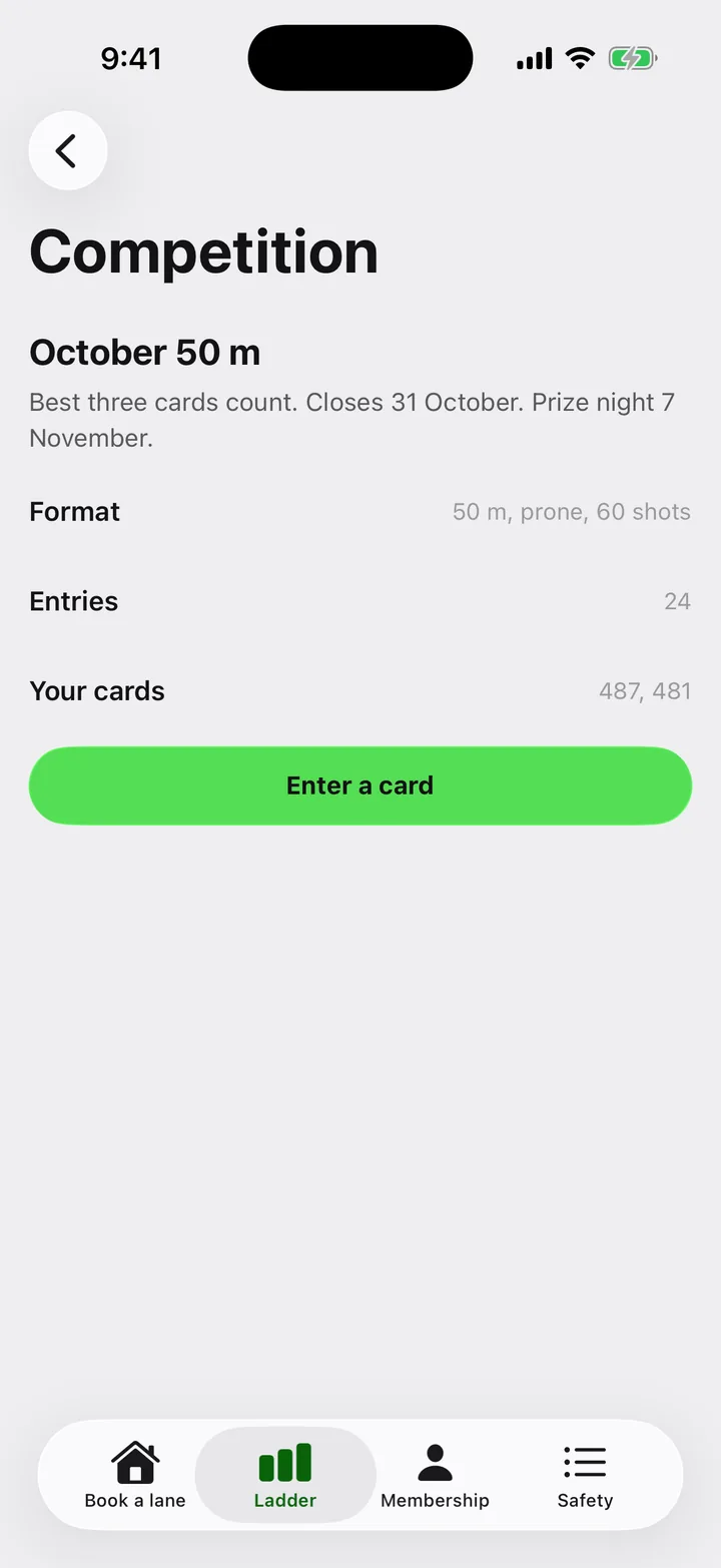 Ridgeline Sporting Club: Competition on iOS, light