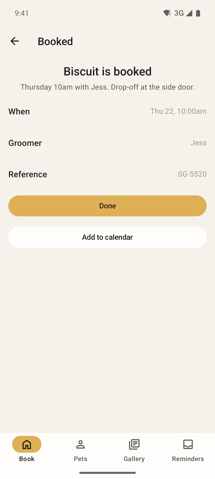Scruffs Grooming: Booked on Android, light