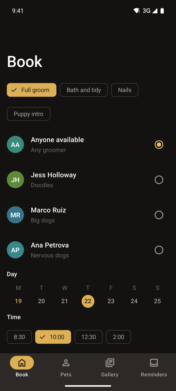 Scruffs Grooming: Book on Android, dark