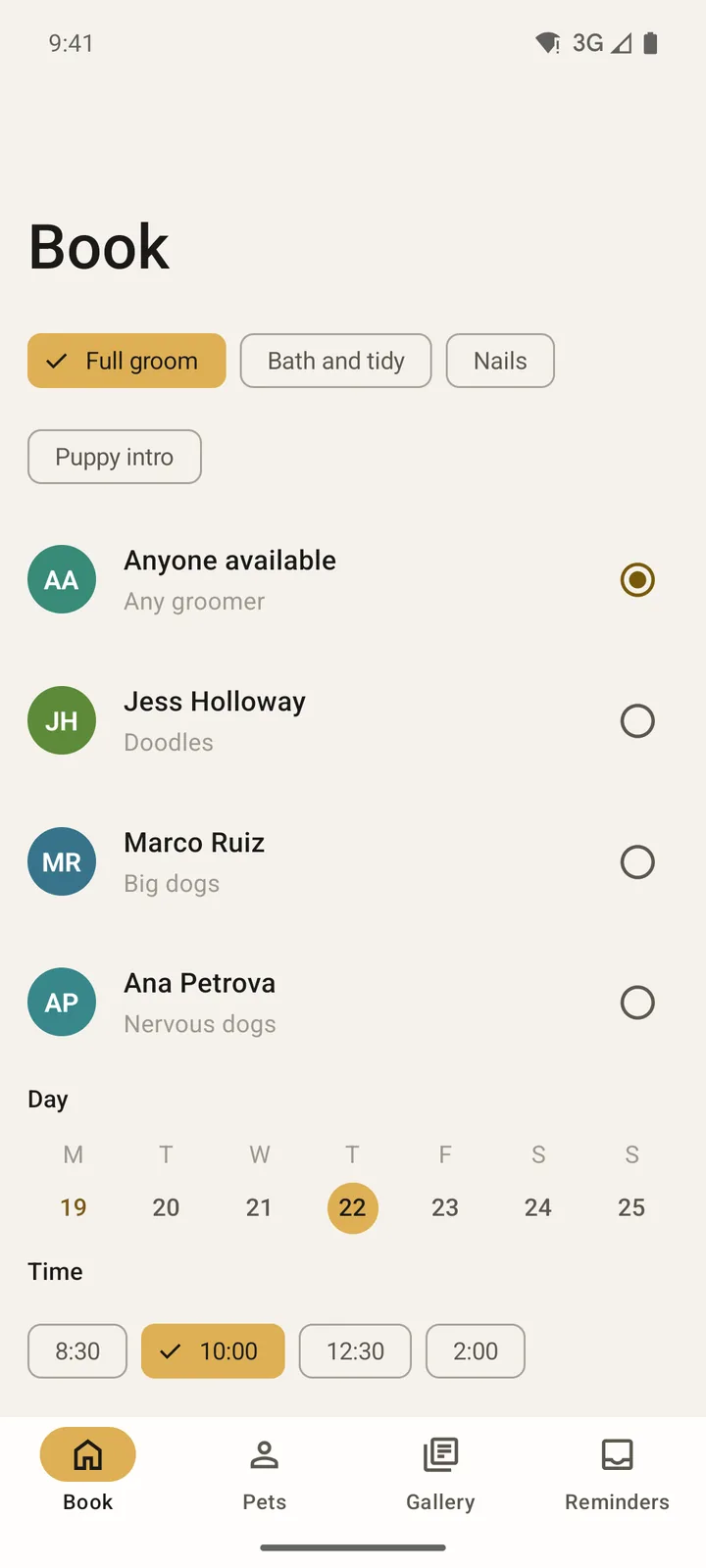 Scruffs Grooming: Book on Android