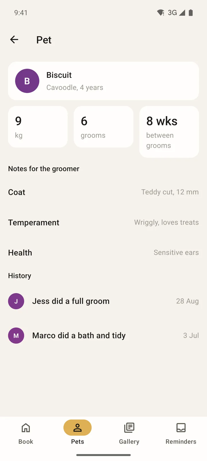 Scruffs Grooming: Pet on Android, light