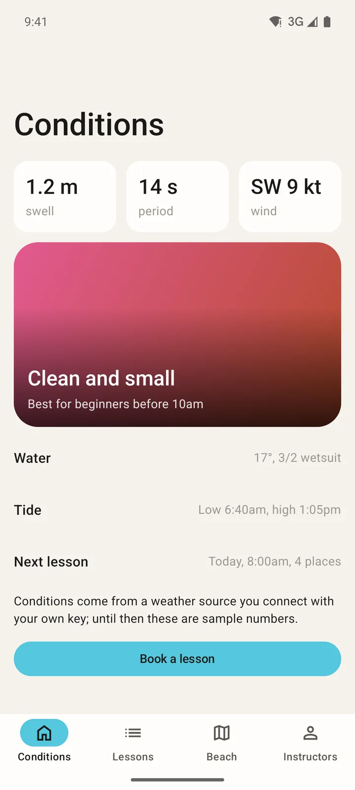 Southswell Surf School: Conditions on Android