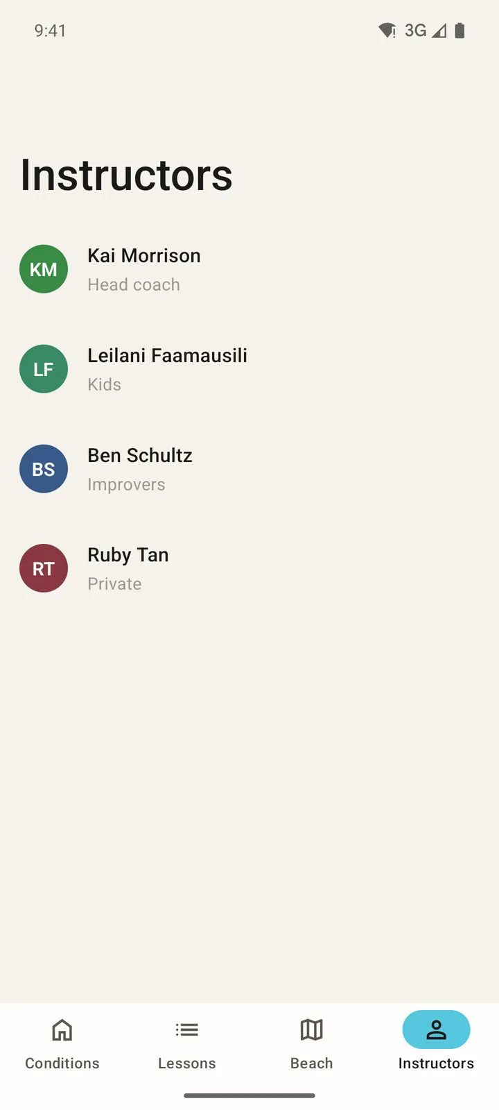 Southswell Surf School: Instructors on Android, light