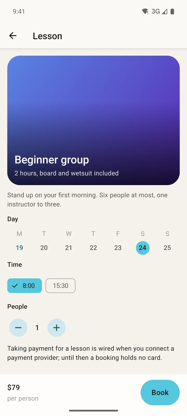 Southswell Surf School: Lesson on Android, light