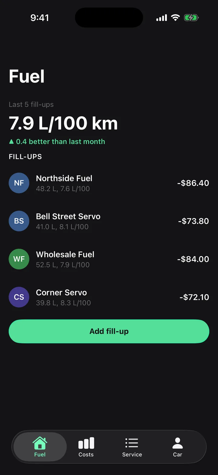 Tank & Odometer: Fuel on iOS
