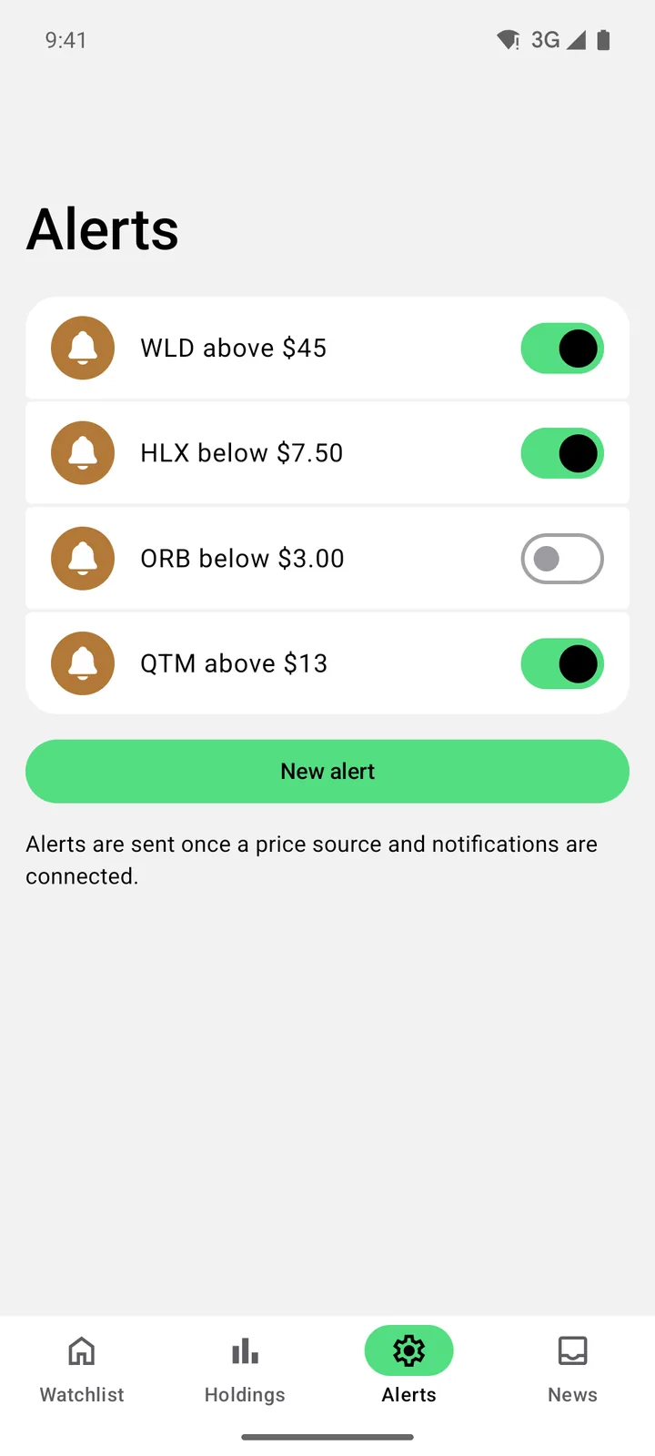 Ticker Board: Alerts on Android, light