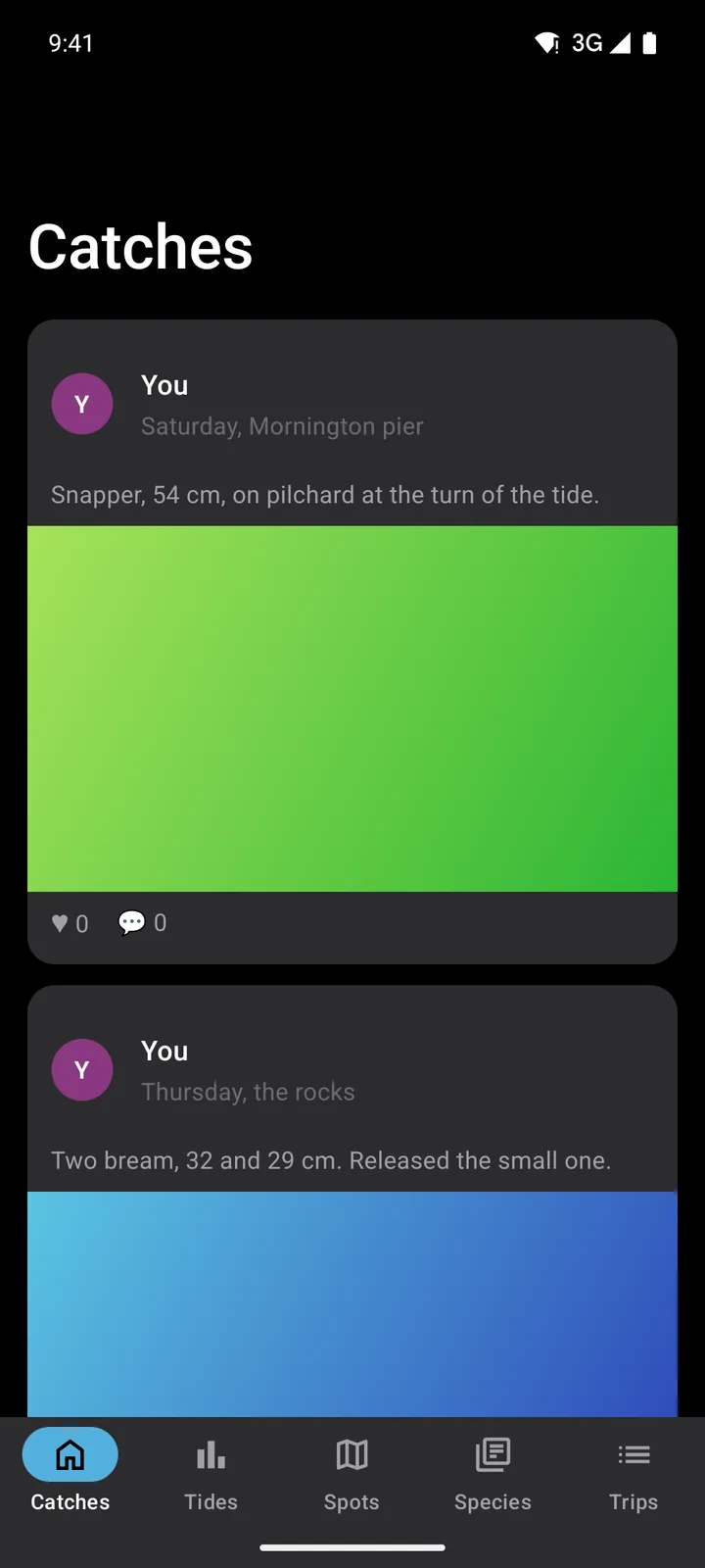 Tidelog: Catches on Android