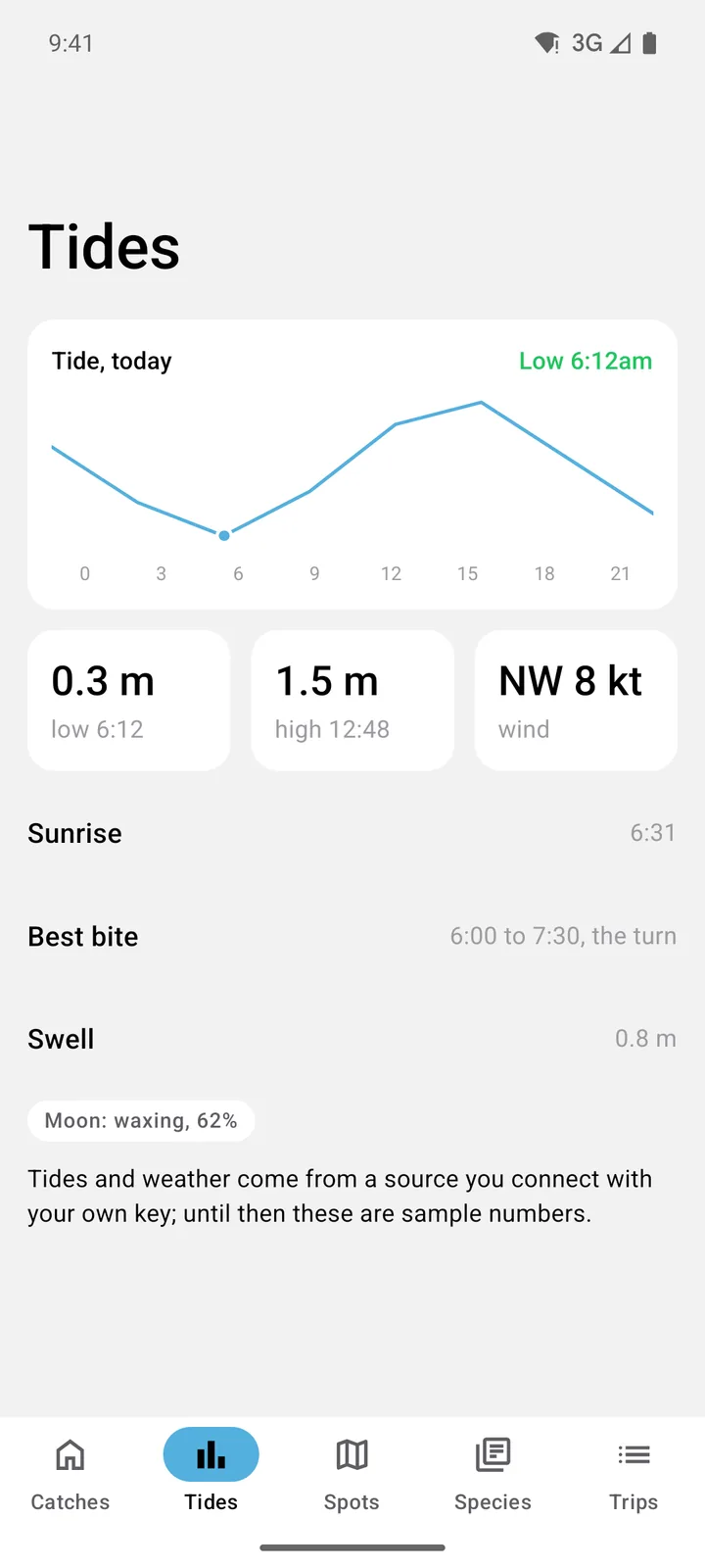 Tidelog: Tides on Android, light