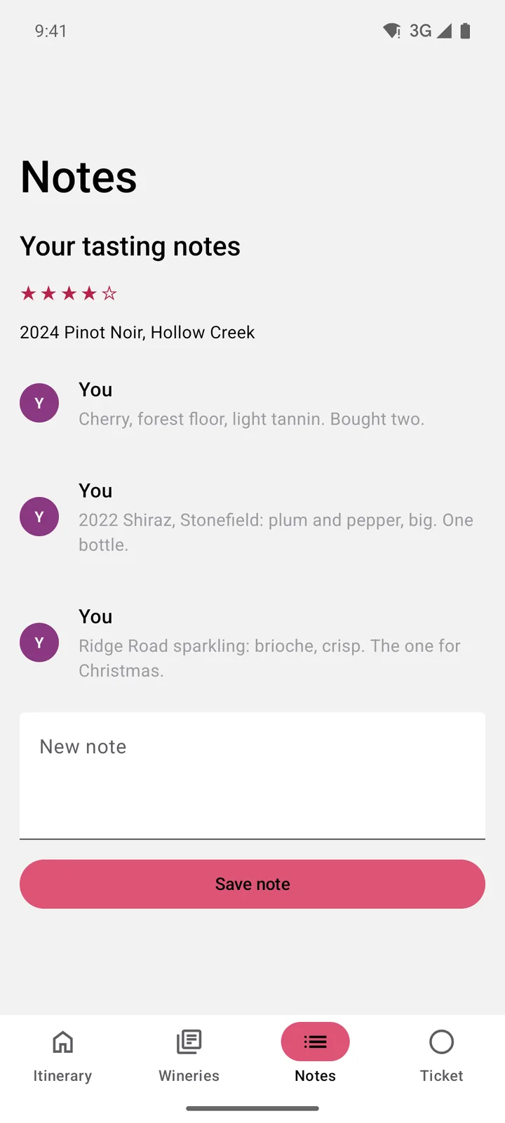 Vine & Valley Tours: Notes on Android, light