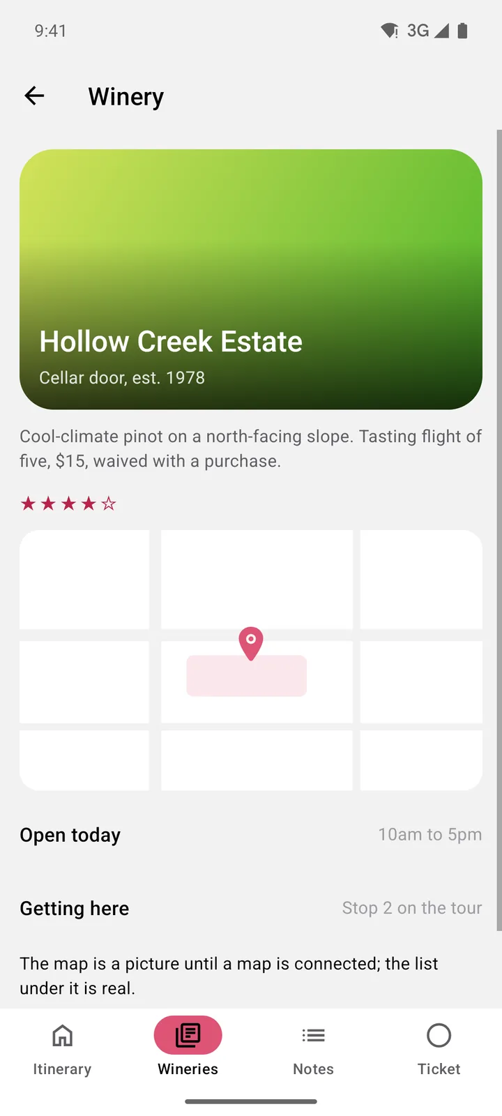 Vine & Valley Tours: Winery on Android, light
