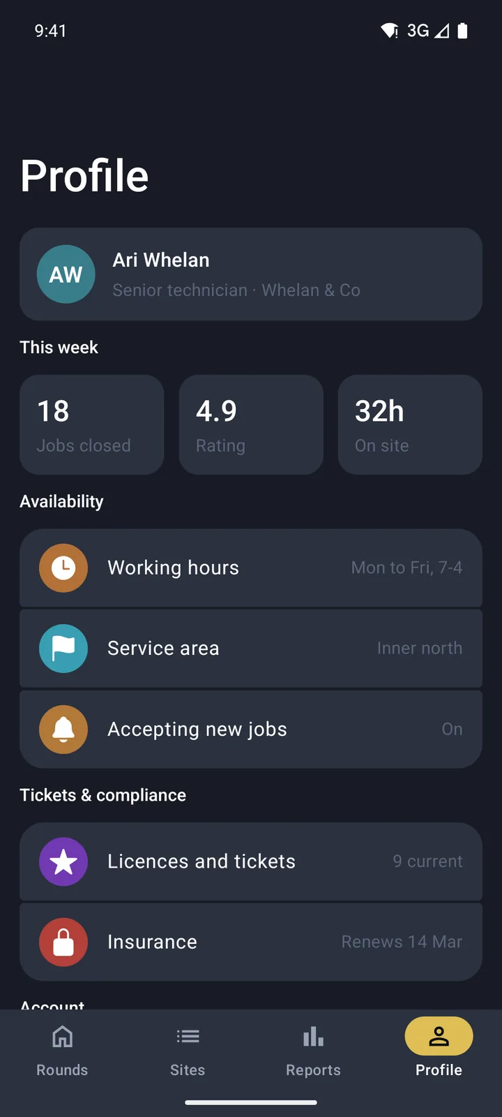 Profile on Android