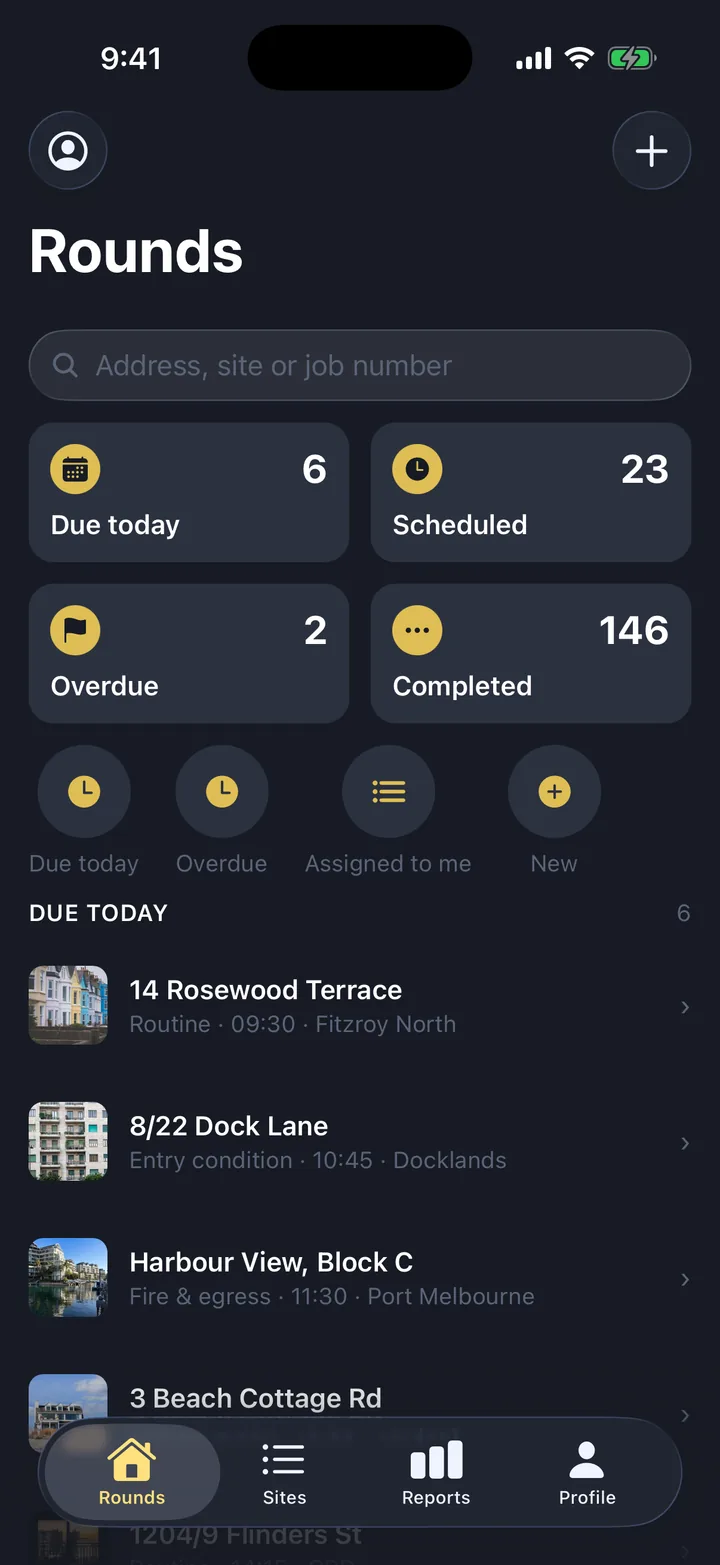 Inspections & checklists: Rounds on iOS