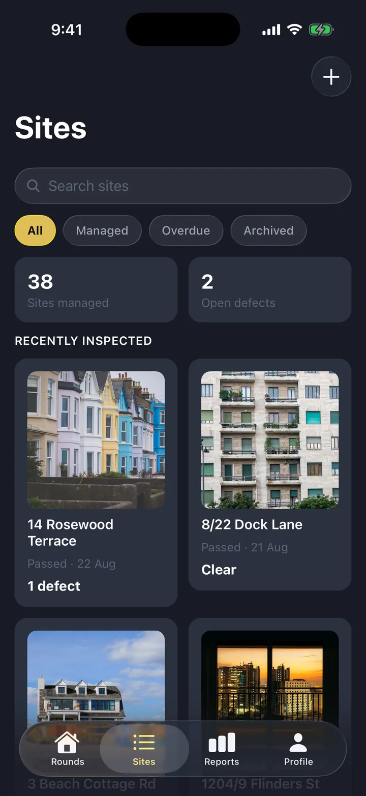 Sites on iOS