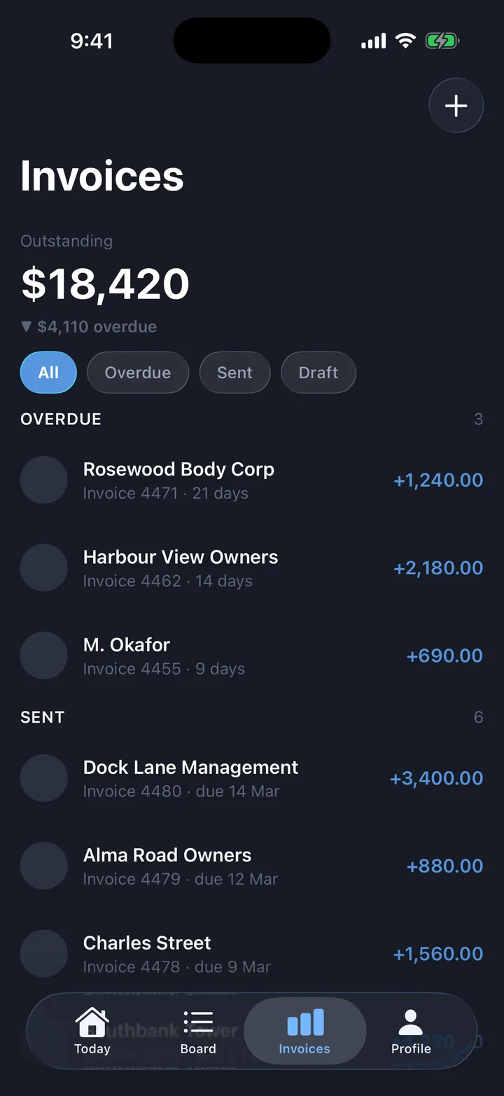 Invoices on iOS