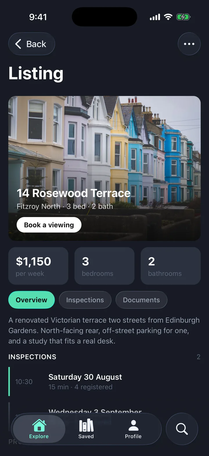 Listing on iOS