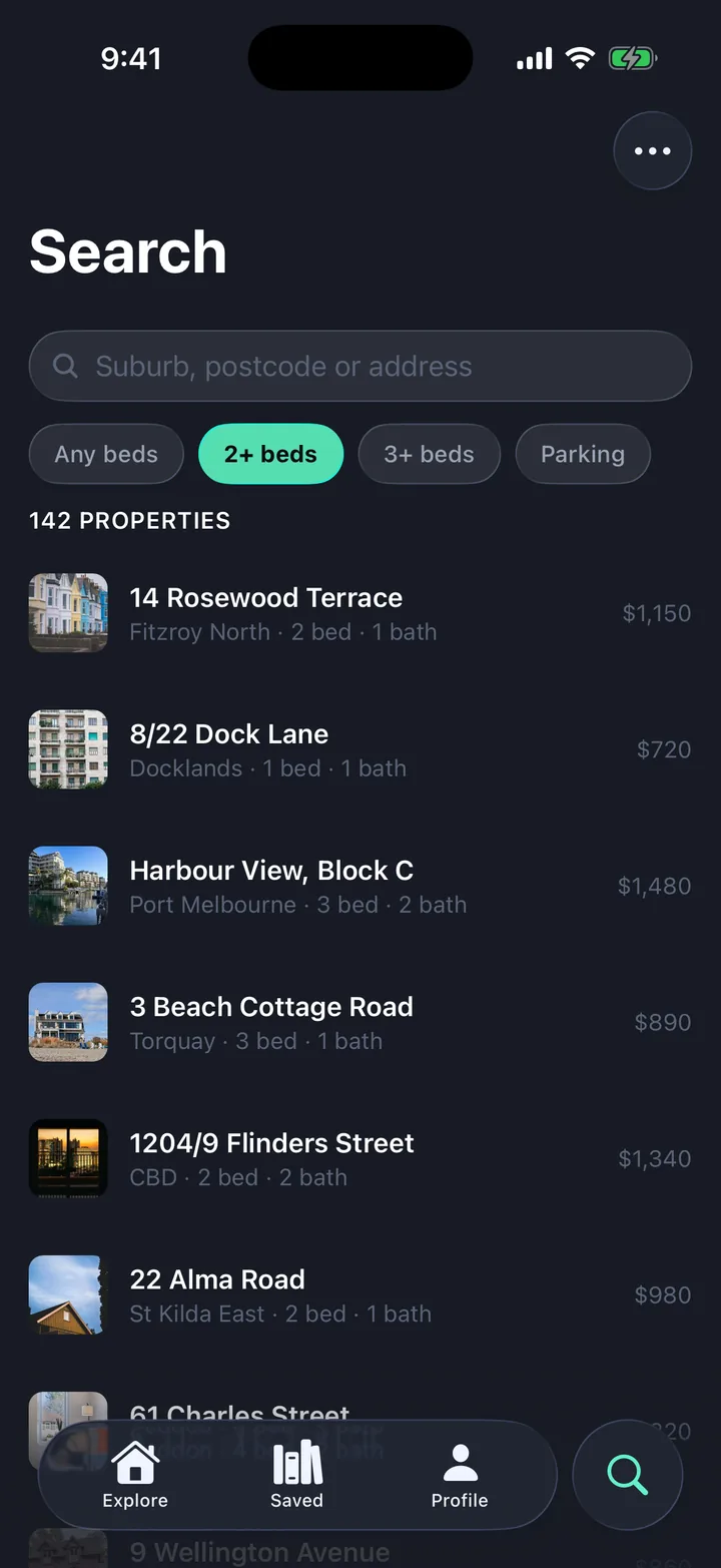 Search on iOS