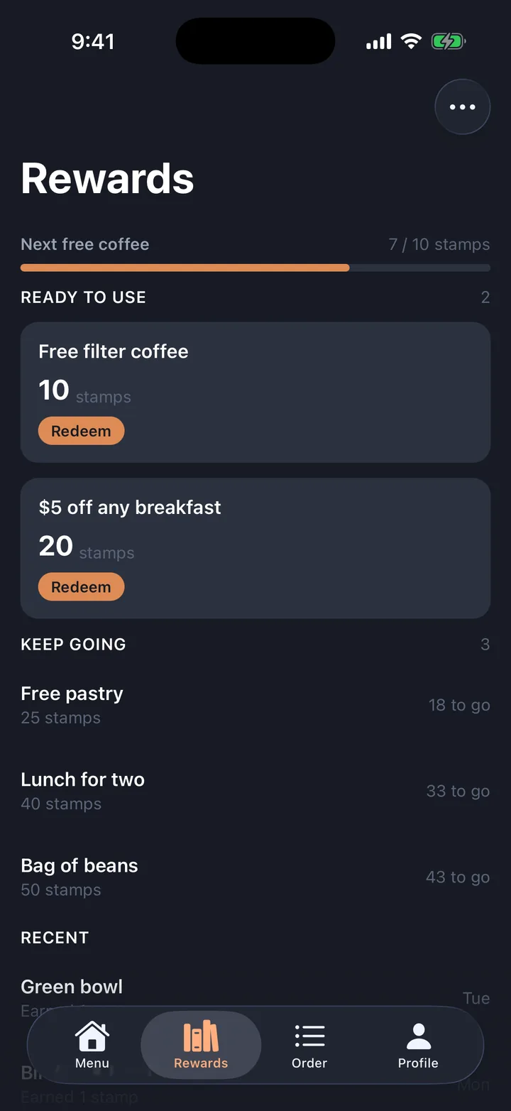 Rewards on iOS