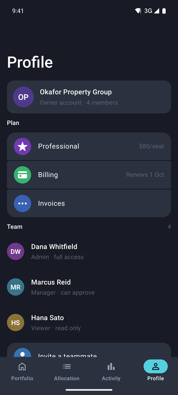 Profile on Android