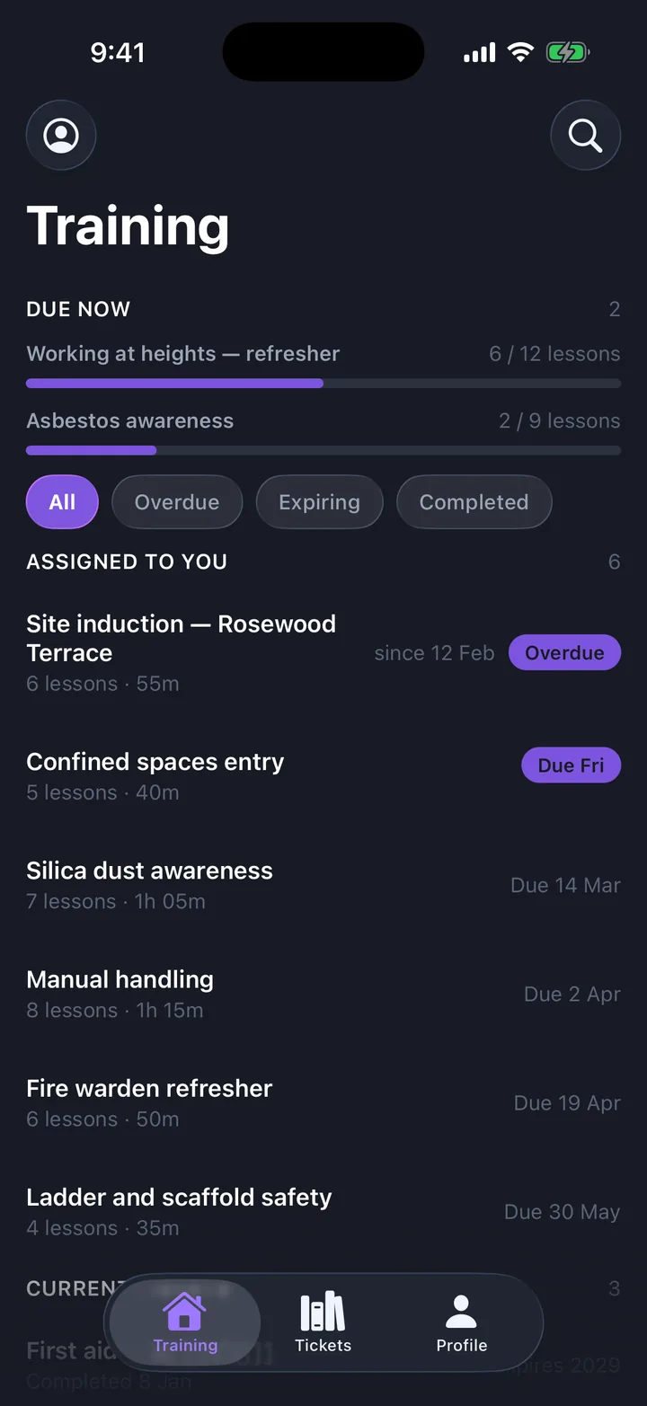 Training & compliance: Training on iOS